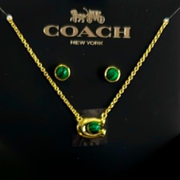 NWT Coach Necklace & Earrings Set’s 💙💚WINNER’S Choice- Bid to win!! - Picture 13 of 13